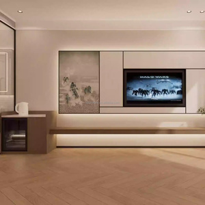 Ensembles de chambre d'hôtel 3 étoiles sur mesure : Lit rembourré Queen/King avec tête de lit douce, table de chevet, meuble TV, table d'appoint et armoire - Product Image 2