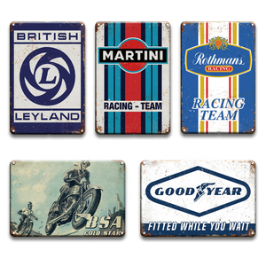 Letreros de Metal Personalizados al por Mayor, 20x30 <span class=keywords><strong>cm</strong></span>, Letreros de Metal Vintage Retro, Placas de Metal Retro, Letreros de Metal con Diseños de Autos Antiguos - Product Image 4