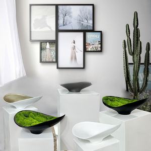 Nouveau <span class=keywords><strong>pot</strong></span> <span class=keywords><strong>de</strong></span> fleurs en forme d'arc <span class=keywords><strong>de</strong></span> style chinois, peint à la main, pour mousse et bonsaï, décoration zen pour entrée <span class=keywords><strong>de</strong></span> salon - Ventes - Product Image 1