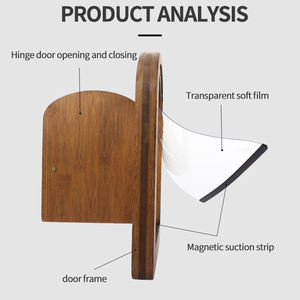Vente en gros en usine de logo personnalisé <span class=keywords><strong>Patio</strong></span> en bois <span class=keywords><strong>porte</strong></span> coulissante pour animaux de compagnie <span class=keywords><strong>porte</strong></span> à rabat pour chat - Product Image 3