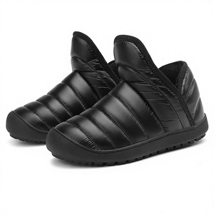Bottes de neige unisexes mi-mollet pour l'hiver, dessus en toile imperméable, semelle extérieure en EVA/TPR antidérapante, chaussures de marche chaudes pour l'extérieur - Product Image 3