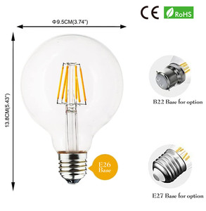 หลอดไฟทังสเตน220V อบอุ่นตกแต่ง E27หลอดไฟใยทังสเตนย้อนยุคผ้าไหมโบราณ - Product Image 2