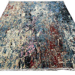 Alfombra de Lana y Seda Abstracta de Alta Calidad, Tejida a Mano, Precio Directo de Fábrica, para Sala de Estar, Dormitorio, Invitados, Ejercicio, Camping - Product Image 1