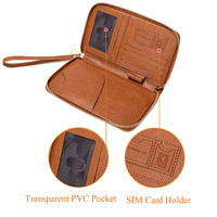 Sac de rangement pliable imperméable en PU anti-vol RFID pour câbles de données de voyage, organisateur d'accessoires électroniques au design tendance