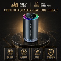 Diffuseur d'arômes intelligent pour voiture avec détection sonore, allumage/extinction automatique, lumière ambiante RGB, projecteur de parfum