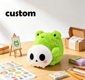 Peluche Personalizzato Creatore Plusies, Prototipo di Giocattolo a Forma di Rana Teschio per Omaggi, Kawaii Froggie Animali di Peluche da Collezione - Product Image 1
