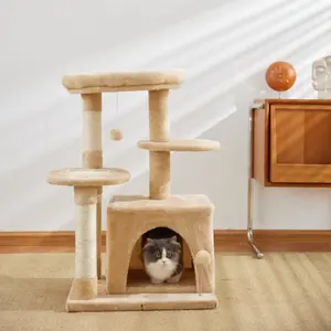 Gratta e vinci albero di gatto post centro attività gattino tiragraffi palo torre di gioco per animali domestici