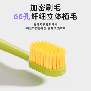 Cepillo de dientes Banner Pro con cerdas suaves, cabezal ancho, manual, para adultos, limpieza de dientes, cuidado de las encías - Product Image 2