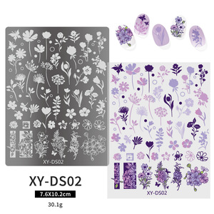 Placas de Estampado de <span class=keywords><strong>Uñas</strong></span> 3D de Estilo Chino, Ecológicas, de Acero Inoxidable, con Diseños de Mariposas, Encaje, Flores, Serpientes y Bambú, Gran Venta - Product Image 4