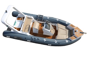 Best Selling New Design RIB600 Inflatable Deep-v Fiberglass Hull Boat Supports Customization - Product Image 2