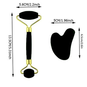 Ensemble d'outils de massage Gua Sha, planche Gua Sha avec rouleaux à double tête, planche faciale avec dispositif Gua Sha pour lifting du visage - Product Image 6