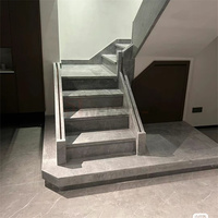 Marbre antidérapant poli Escaliers de luxe Marchepieds Marchepieds Intérieur Marchepieds jaune clair Escaliers en marbre