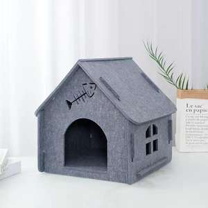 Nueva Casa para Gatos Plegable, Acústica, de Fieltro de Poliéster, Moderna y Sostenible, de Alta Calidad, con Diseño Impreso y Logotipo Personalizado - Product Image 1