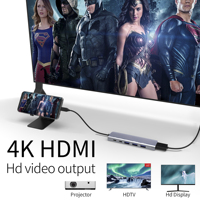 Station d'accueil hub type-c 8 en 1 pour Mac Book Pro Dock d'extension pour ordinateur portable Accessoires informatiques hubs usb