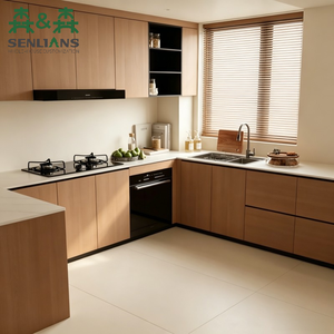 Set di Mobili per Cucina e Bagno in Legno Massello, Melamina e MDF, Standard Americano, per Appaltatori di Progetti Edili, Vendita all'Ingrosso SLS - Product Image 1