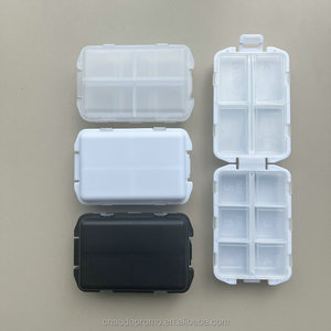 Promotional Gifts Eco Friendly Plastic Medicine Box Portable Folding 10 Compartments Pill Box