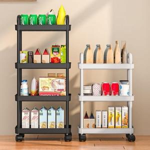 Chariot en plastique 30 cm à 3 niveaux avec roulettes pour rangement domestique, chambre et cuisine - Product Image 4