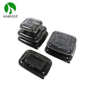 Vente chaude Barquette alimentaire en plastique jetable noire pour micro-ondes Emballage en blister - Product Image 3