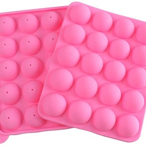 Molde de silicona de 20 cavidades para cupcakes, piruletas y cake pops, color rosa, para fiestas - Product Image 3