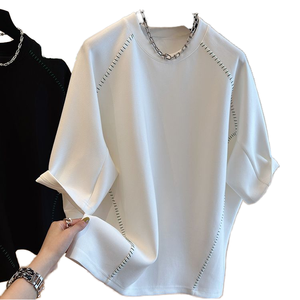 Venta al por Mayor, Verano 2023, Estilo Europeo Informal, Lona Sólida, Ecológica, Ligera, de Lujo, Diseño Original, Sensación Holgada, Manga Murciélago - Product Image 1