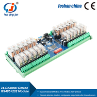 Huaqingjun 24 canaux RS485 232 Module de relais de Communication 16A Modbus RTU DO Module pour contacteur AC