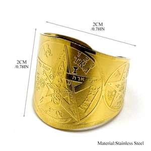 Anillo de Compromiso Estilo Punk Vintage, <span class=keywords><strong>Amuleto</strong></span> con Sello de los 7 Arcángeles, Protección, Cubo de Metatrón, Símbolo de Lilith, Secretos <span class=keywords><strong>del</strong></span> <span class=keywords><strong>Rey</strong></span> - Product Image 4