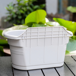 Drainage Design Minimalist <strong>Wall</strong> Mounted Plastic Hanging Planter Self Watering for Outdoor Indoor Garden Use Preventing Root Rot - Product Image 3