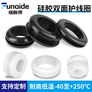 Protector de Cable de Silicona de Doble Cara, Funda Aislante, Anillo Guía de Cable con Orificio Redondo, Resistente a Altas Temperaturas - Product Image 2