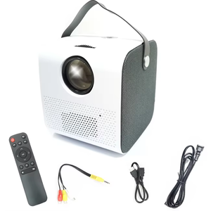 <span class=keywords><strong>Mini</strong></span> projecteur portable LCD Pico LED 1080P 3D pour home cinéma avec haut-parleurs intégrés (150 lumens) Android 8.0 pour système de cinéma maison - Product Image 2