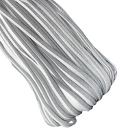 Bande réfléchissante argentée haute visibilité à coudre, en vinyle, avec cordon élastique double face en tissu polyester, pour la confection de dispositifs de protection individuelle (DPI) - Vente en gros