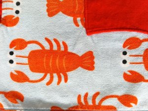 Poncho <span class=keywords><strong>Infantil</strong></span> con Diseño de Cangrejo, 100% Algodón, Altamente Absorbente, Cómodo, Suave con la Piel, con Bordado Personalizado - Product Image 3