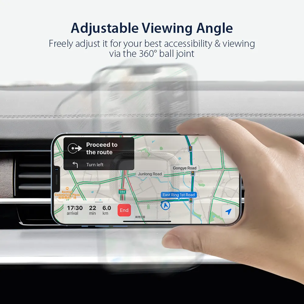 कार के लिए यूनिवर्सल हैंडीहॉल्टरंग ऑटो 360 डिग्री रोटेटिंग एडजस्टेबल कार एयर वेंट माउंट सेल मोबाइल मैग्नेटिक फोन होल्डर स्टैंड