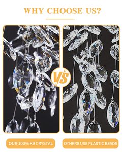 Lustre <span class=keywords><strong>en</strong></span> cristal K9 de luxe argenté à 6 niveaux, 75 pouces, 43 lumières, moderne, long et grand, pour hall d'entrée, escalier à plafond haut - Product Image 5