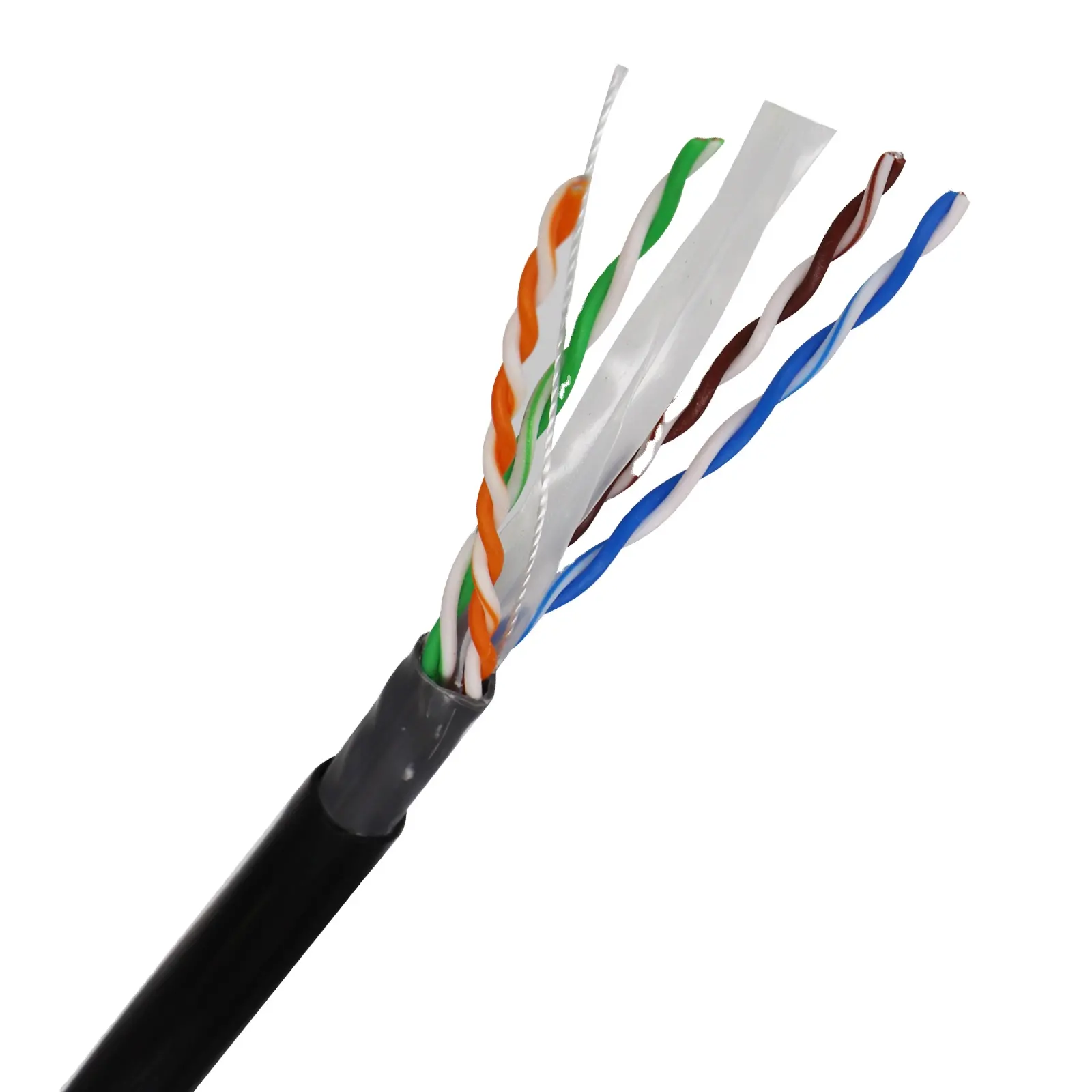 Outdoor indoor network cat 6 cable Waterproof 305 Meter Per Roll Shielded Internet Cable UTP Cat6 Lan Cable