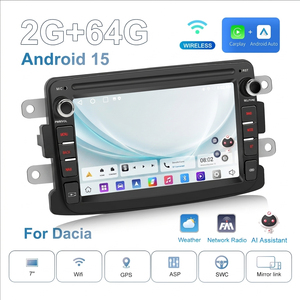 Autoradio Android per Renault <span class=keywords><strong>Dacia</strong></span> 2012-<span class=keywords><strong>2017</strong></span>, Schermo Touch IPS 7'', Carplay Wireless, GPS, Navigazione, Bluetooth, Audio MP5 - Product Image 2