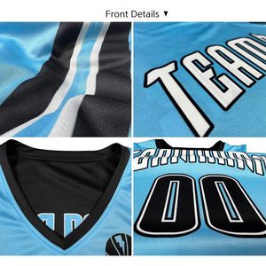 Maillot de basket-ball réversible personnalisé pour hommes et jeunes, col en V, évacuation de l'humidité, nom et numéro d'équipe personnalisés, sublimé, 320g - Product Image 5