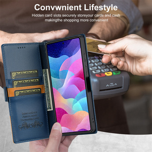 Étui de téléphone en cuir PU magnétique de luxe pour Samsung S22 S23 S24 S25 S26 Ultra A57 A37 A56 avec porte-cartes, portefeuille, coque antichoc - Product Image 2