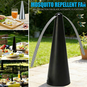 Ventilateur anti-mouches alimenté par USB avec piles AA, dispositif de lutte antiparasitaire pour tables de restaurant, de fête et de repas en plein air - Product Image 6