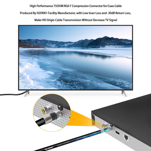 Conector Macho para Antena <span class=keywords><strong>de</strong></span> TV, Adaptador <span class=keywords><strong>de</strong></span> Conector Crimpado <span class=keywords><strong>de</strong></span> 75 Ohmios, Tipo F, para <span class=keywords><strong>Cable</strong></span> Coaxial RG59/RG6, para Televisión por <span class=keywords><strong>Cable</strong></span> - Product Image 5