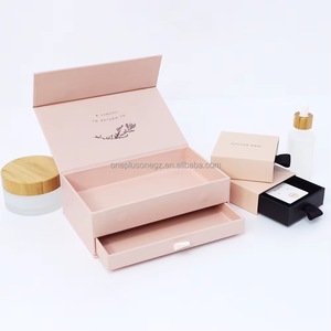 Custom Double Decker Cardboard Gift Box with Magnetic Lid Rigid Paper Sliding Drawer Box with Magnet Closure - Product Image 4