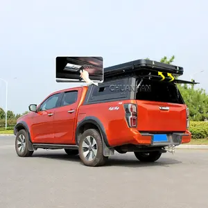 Truck Hard Top Canopy With Windows Steel Pickup Truck Bed Covers Tacoma Canopy For Toyota Hilux Vigo Revo