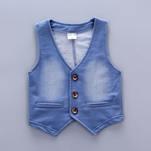 Vêtements pour enfants en gros, jeans pour enfants, manteau en coton pur pour garçons, ensembles trois pièces pour enfants - Product Image 2