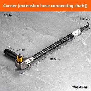 Adaptador de enchufe de taladro eléctrico universal multiusos de 90 grados y 105 grados para herramienta de hardware broca de destornillador compatible con OEM - Product Image 4