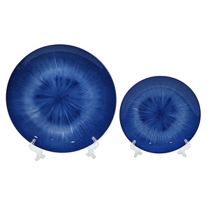 Vente en gros de services de vaisselle en <span class=keywords><strong>porcelaine</strong></span> durable de la marque WINWIN, sur mesure, motif <span class=keywords><strong>bleu</strong></span> <span class=keywords><strong>et</strong></span> <span class=keywords><strong>blanc</strong></span>, 4 pièces, assiettes rondes - Product Image 2