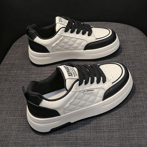 Zapatillas Blancas de Plataforma con Suela Gruesa para Mujer, Nueva Colección Primavera, Cuero Genuino, Estilo Casual Deportivo para Caminar - Product Image 2