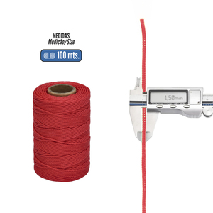 Corda Intrecciata in Polipropilene Rosso (Bobina da 100 Metri) - Product Image 2