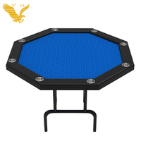 Nymph — Table de Poker pliante, forme polygonale, Simple, avec tasse en acier inoxydable, 56 pouces