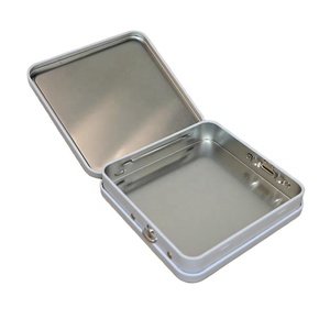 Square CR Child Resistant <b>Tin</b> Box Custom Printed Childproof Storage <b>Tin</b> Container for Pills Candy Pre Roll Packaging - Product Image 2