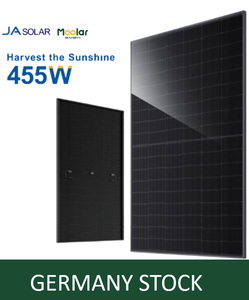 Panel Solar <span class=keywords><strong>JA</strong></span> Solar <span class=keywords><strong>455W</strong></span> Full Black JAM54D41-455/LB, Tipo N, Bifacial, Doble Vidrio, 23% de Eficiencia, Stock en China, Almacén en la UE - Product Image 1