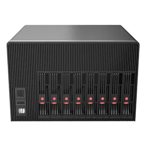BKHD E N5095 NAS 8-Bay Celeron N5095 4 Core Support FreeNAS TrueNAS SATA 2.5 3.5-inch SSD HDD Suitable for Home Business Use